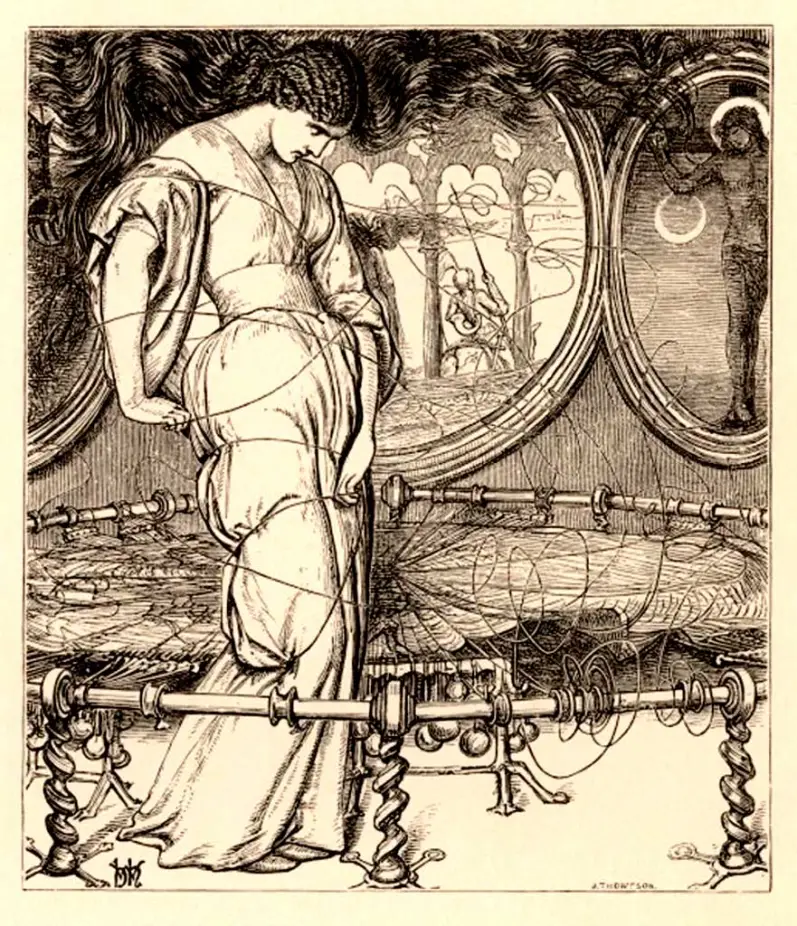 1857_John-Thompson_Holman-Hunt_Lady--of-Shallott_engraving_c